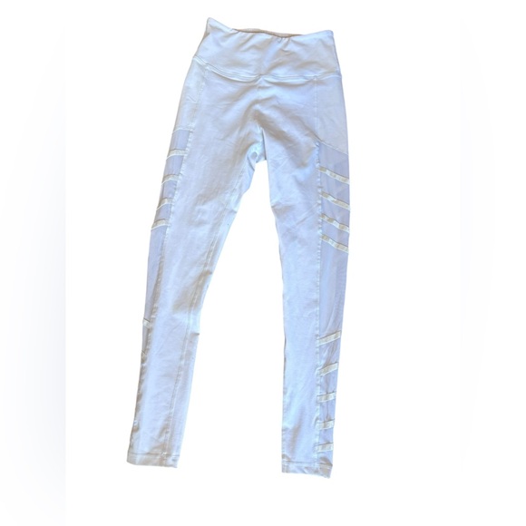 BUFFBUNNY Mesh High Waisted White Leggings Women’s Size S - Picture 6 of 12